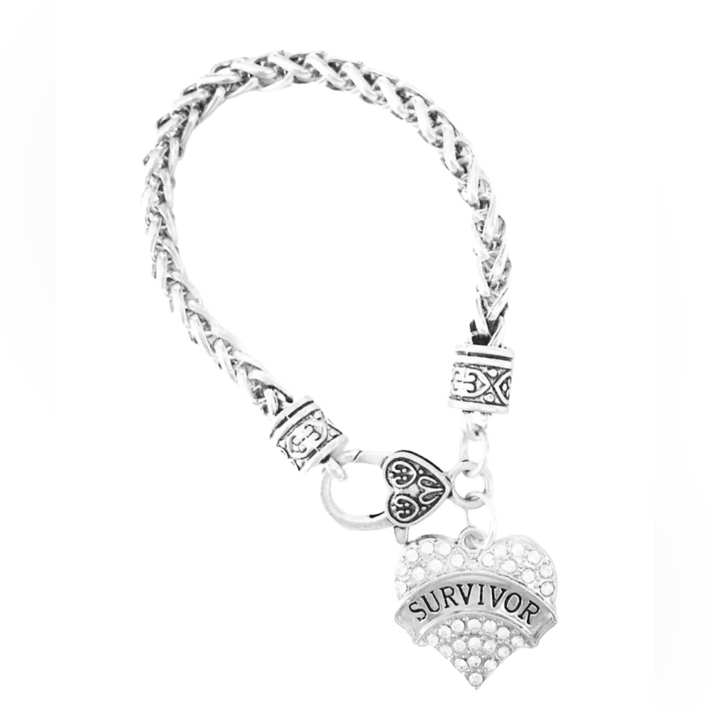 Silver alloy Survivor Bracelet Fashion jewelry for Cancer Disease etc.